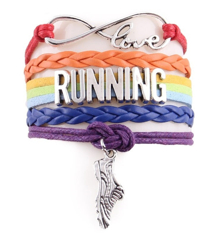 Love Running - Regenbogen-Armband
