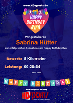 Happy Birthday Run (inkl. Medaille & Goodies)