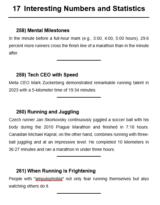 300 Extraordinary Stories and Fun Facts about Running