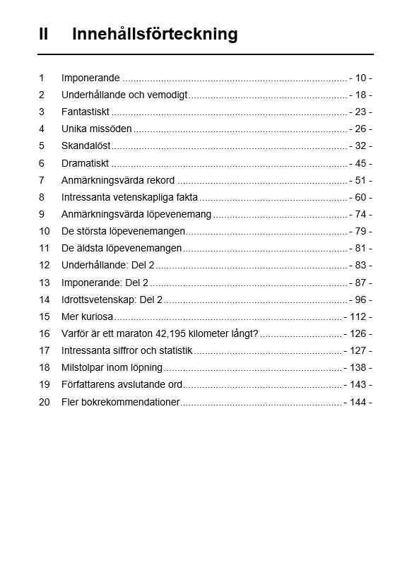 300 fascinerande berättelser och roliga fakta om löpning