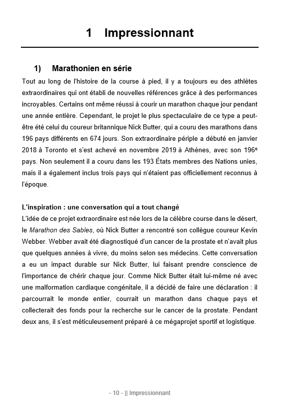 Franse versie: 300 histoires extraordinaires et anecdotes amusantes sur la course à pied