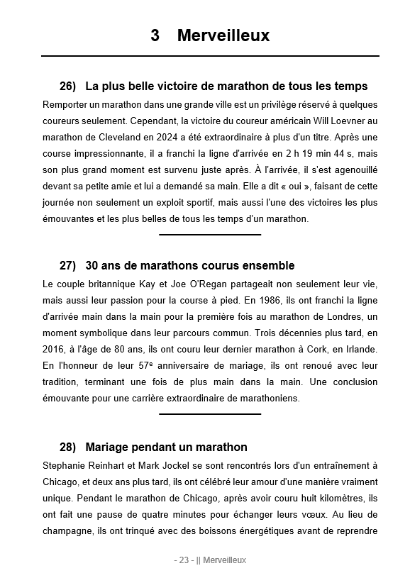 300 histoires extraordinaires et anecdotes amusantes sur la course à pied