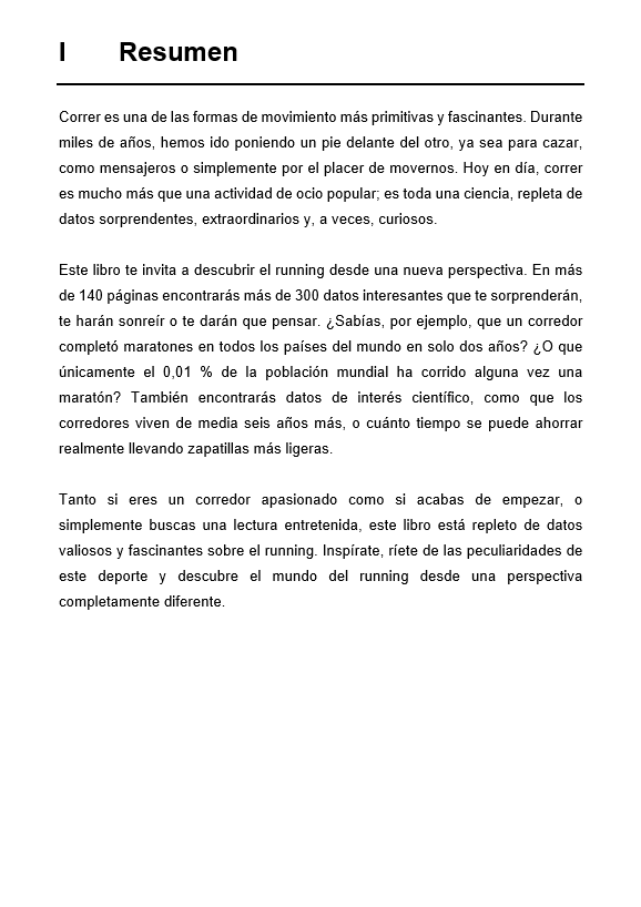 Spanish version: 300 Extraordinary Stories and Fun Facts about Running