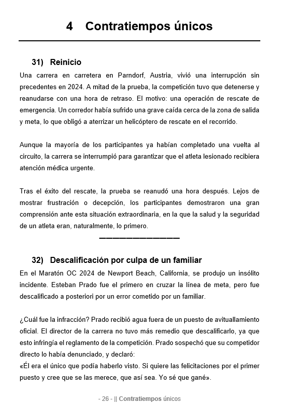 Spanish version: 300 Extraordinary Stories and Fun Facts about Running