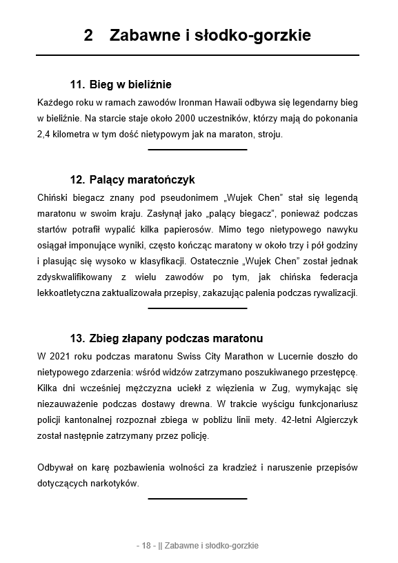 300 niezwykłych historii i ciekawostek o bieganiu