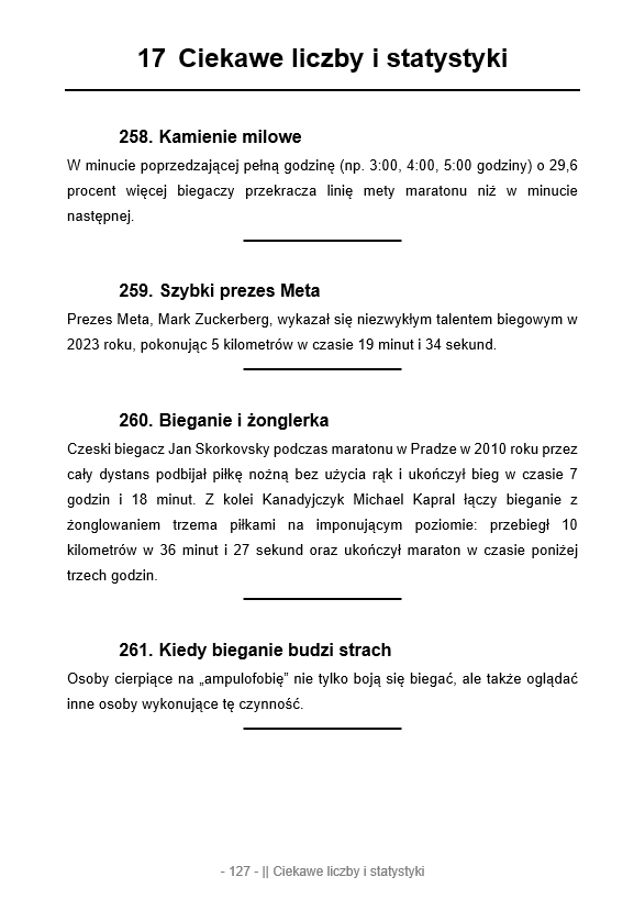 300 niezwykłych historii i ciekawostek o bieganiu
