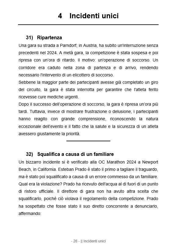 300 storie straordinarie e curiosità sul mondo della corsa