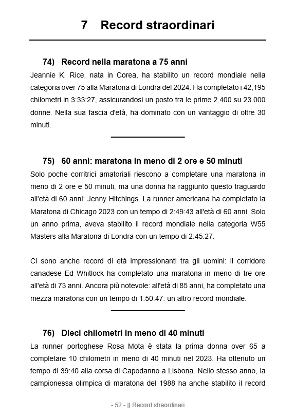 300 storie straordinarie e curiosità sul mondo della corsa