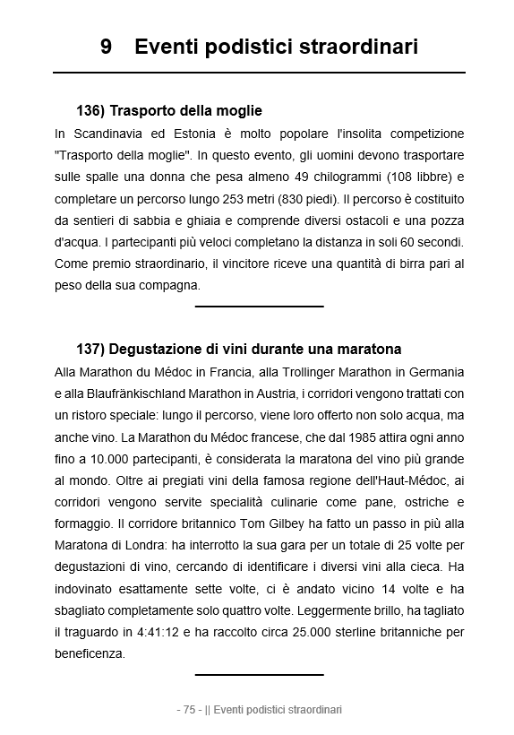300 storie straordinarie e curiosità sul mondo della corsa