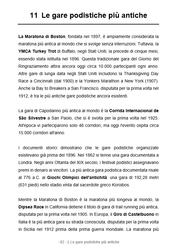 300 storie straordinarie e curiosità sul mondo della corsa