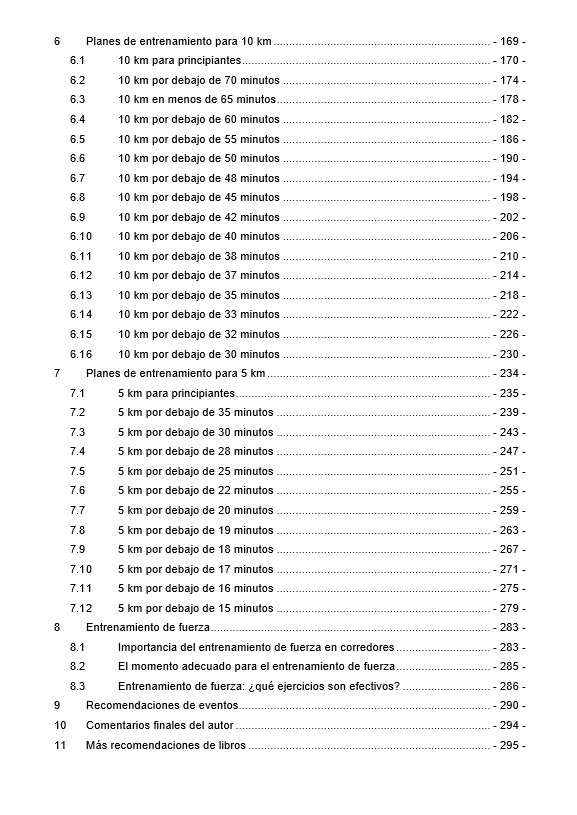 Spanish version: The Big Book of Training Plans for Runners