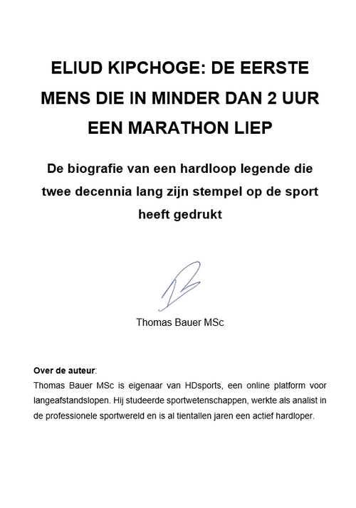 Eliud Kipchoge - De eerste mens die in minder dan 2 uur een marathon liep