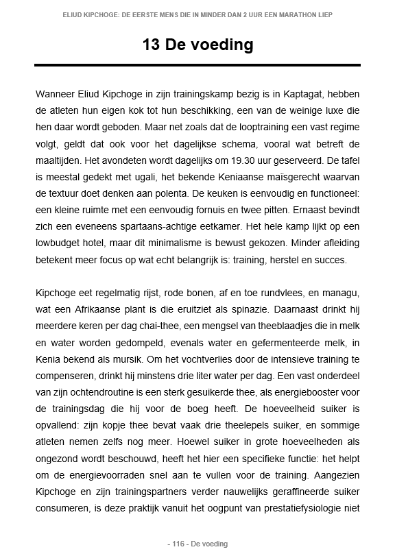 Eliud Kipchoge - De eerste mens die in minder dan 2 uur een marathon liep