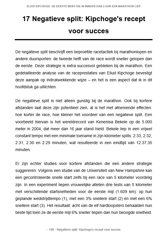 Eliud Kipchoge - De eerste mens die in minder dan 2 uur een marathon liep