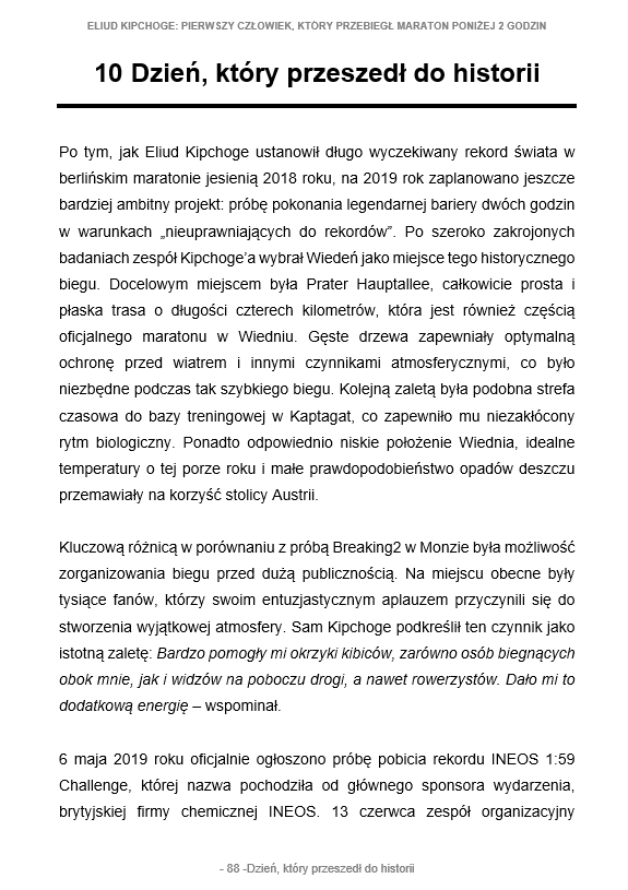 Eliud Kipchoge – pierwszy człowiek, który przebiegł maraton w mniej niż dwie godziny