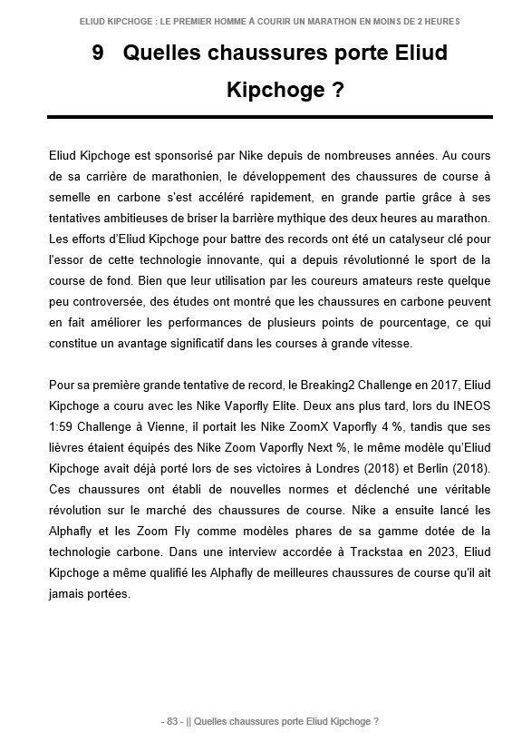 Franse versie: Eliud Kipchoge - Le premier homme à courir un marathon en moins de 2 heures