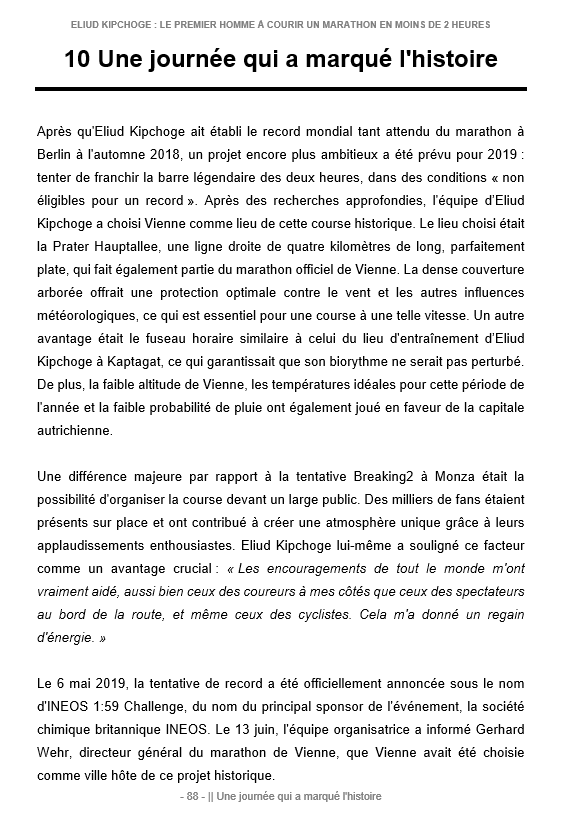 Eliud Kipchoge - Le premier homme à courir un marathon en moins de 2 heures