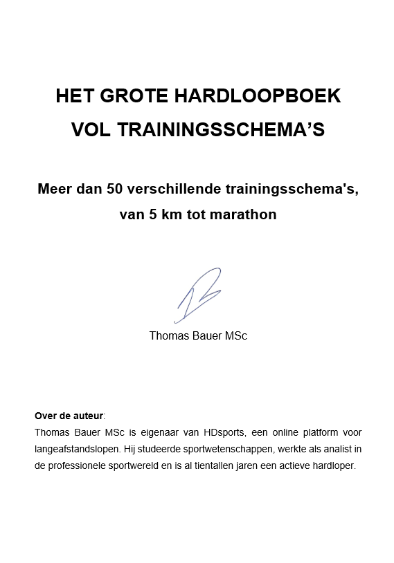 Het grote hardloopboek vol trainingsschema's