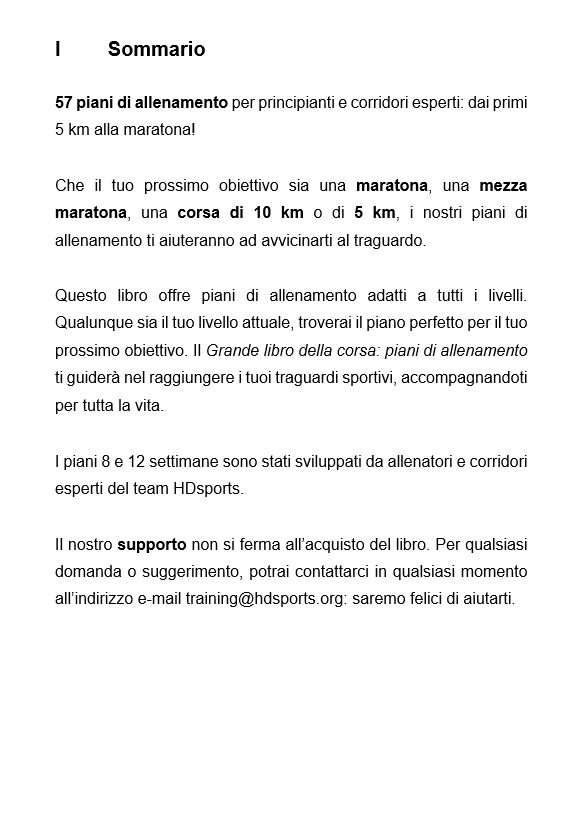 Il grande libro della corsa: piani di allenamento