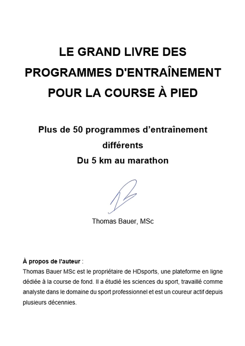 Le grand livre des programmes d'entraînement pour la course à pied