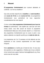 Le grand livre des programmes d'entraînement pour la course à pied
