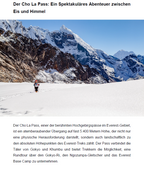 Trekking in der Khumbu-Region und zum Mount Everest Base Camp