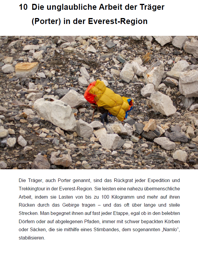 Trekking in der Khumbu-Region und zum Mount Everest Base Camp