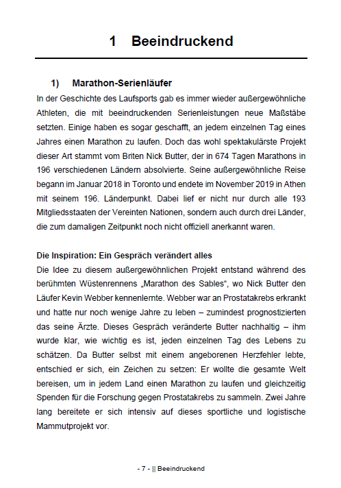 300 außergewöhnliche Geschichten und lustige Fakten zum Laufen