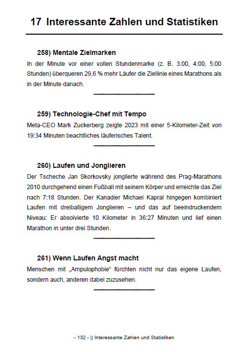 300 außergewöhnliche Geschichten und lustige Fakten zum Laufen