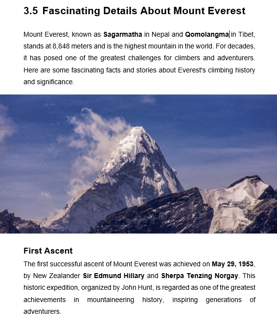 Trekking in the Nepalese Himalayas and to Mount Everest Base Camp