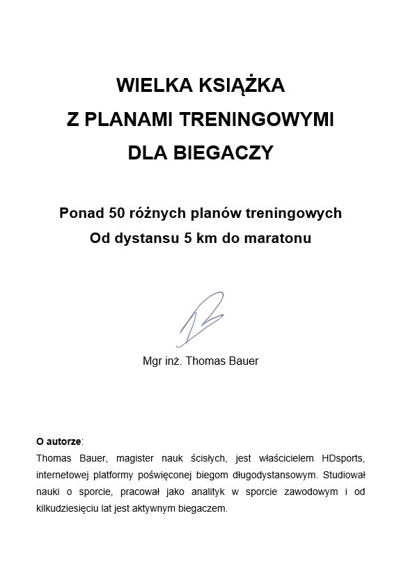 Wielka Książka z Planami Treningowymi dla Biegaczy
