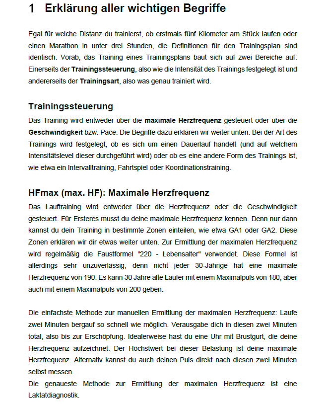 Das große Laufbuch der Trainingspläne